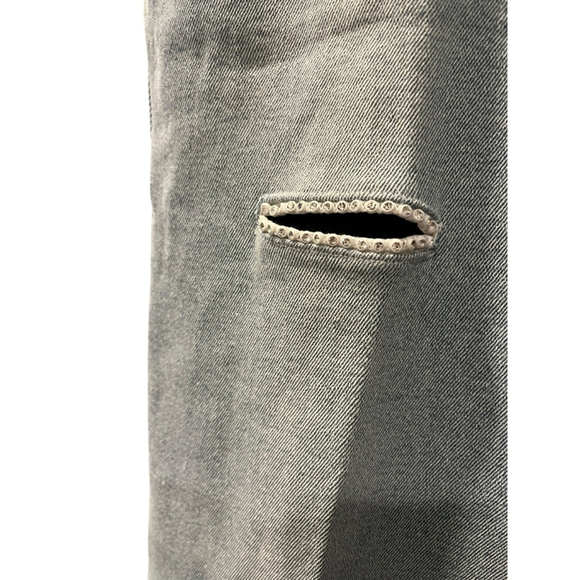 Lana Erica Gemstone Cut Out Light Wash Denim Blue Jeans Size 10 Casual Women's - Picture 4 of 8